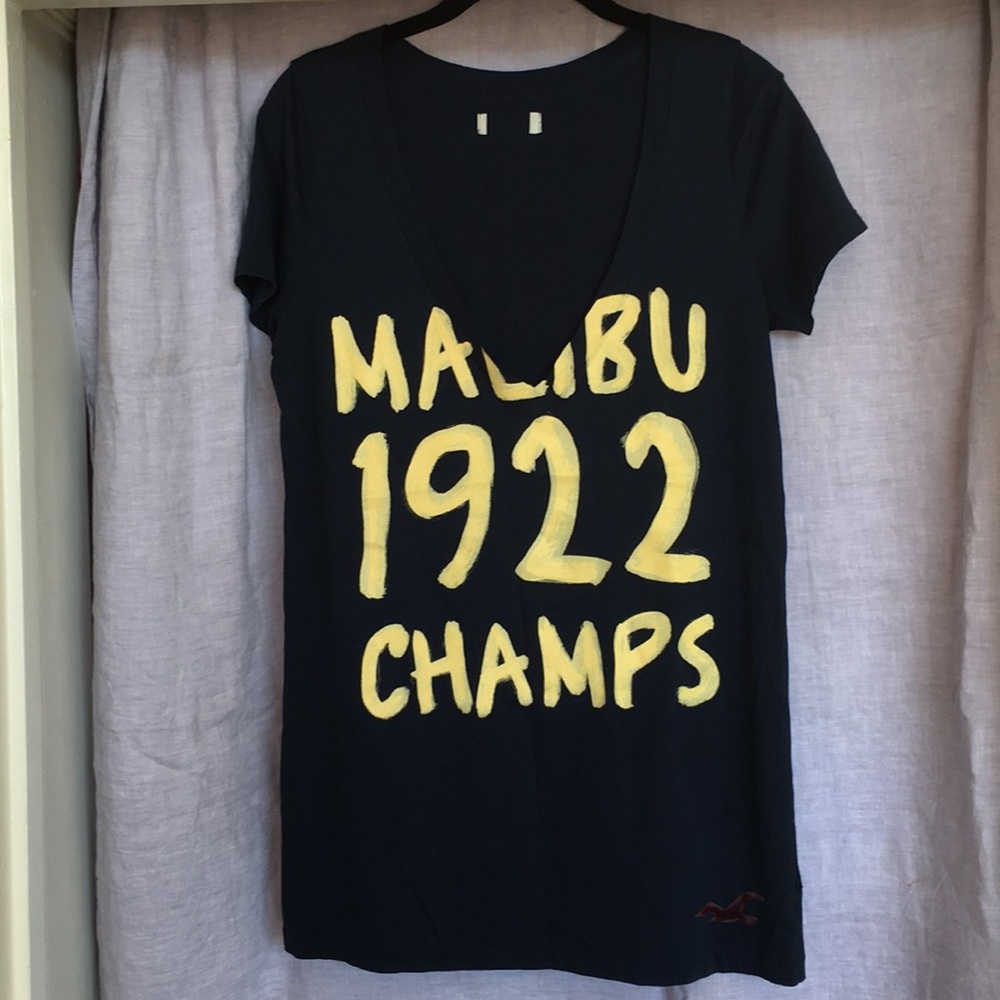 Hollister T-shirt navy blue